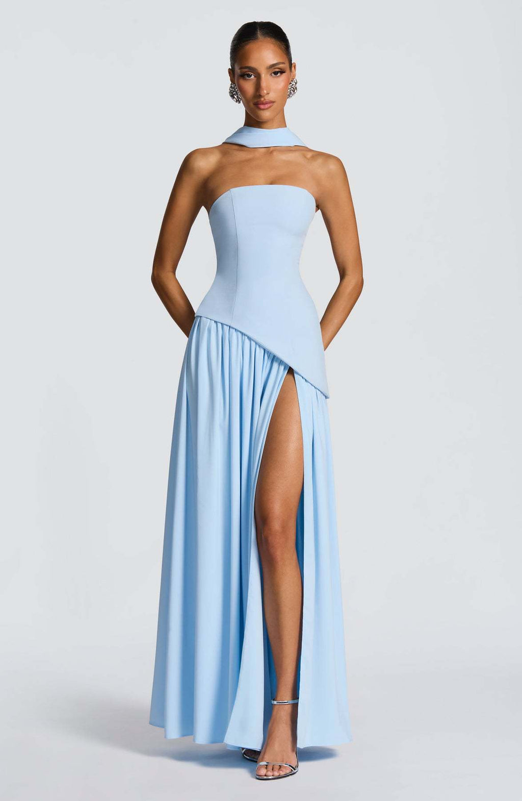 Women's High-Slit Bodycon Long Dress
