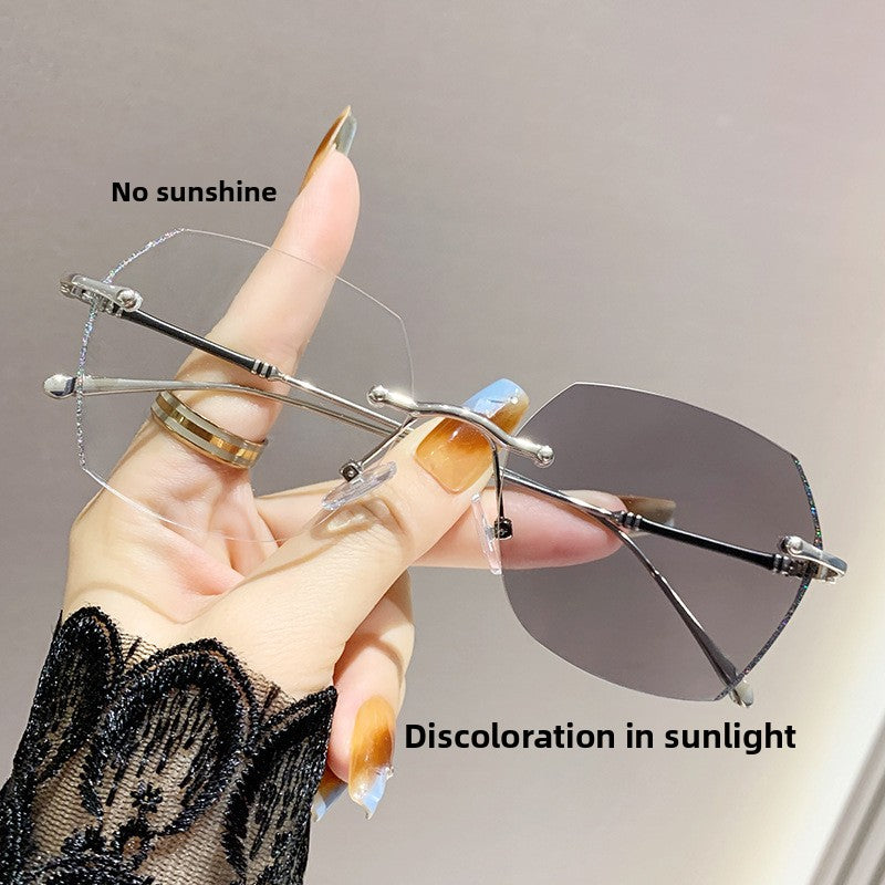 Frameless Color-Changing Prescription Glasses with Anti-Blue Light