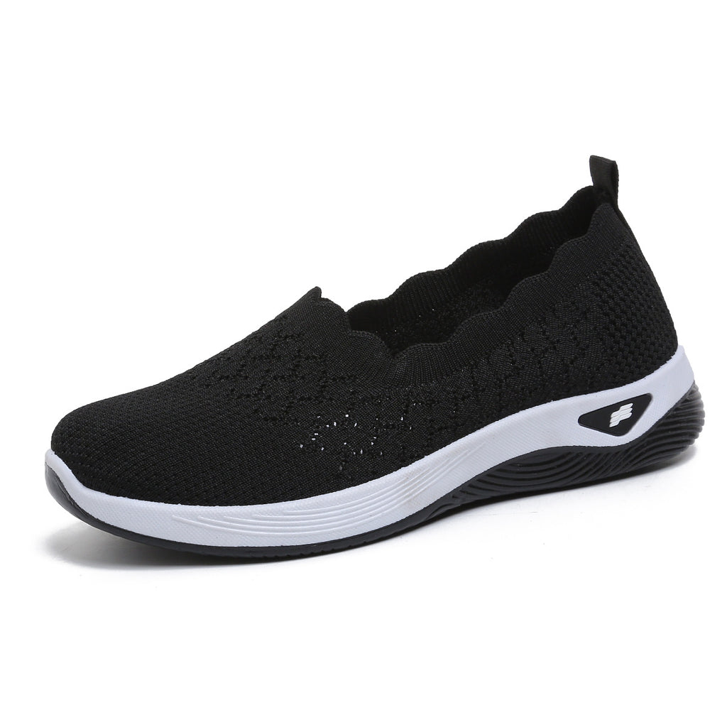 Middle-aged and elderly walking shoes, easy-to-wear casual shoes with one-step lacing