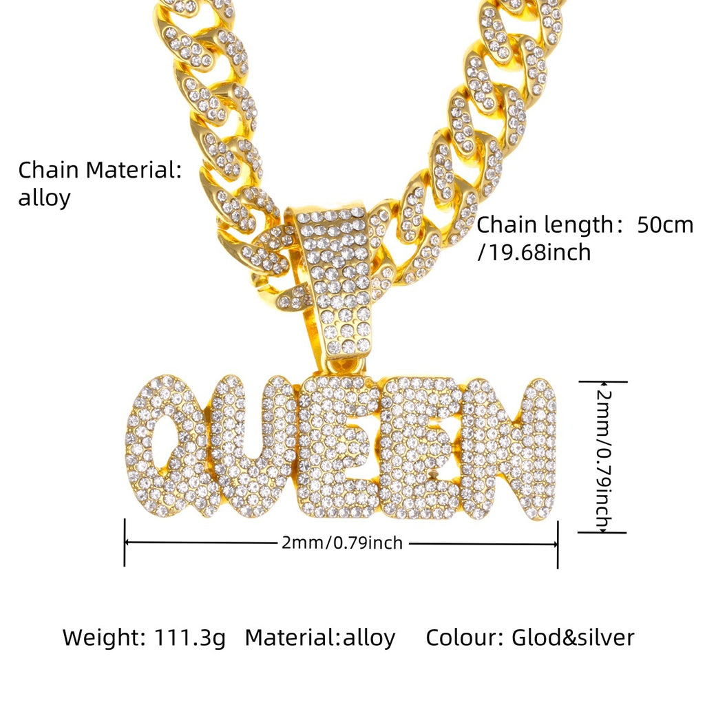 Cuban chain necklace pendant