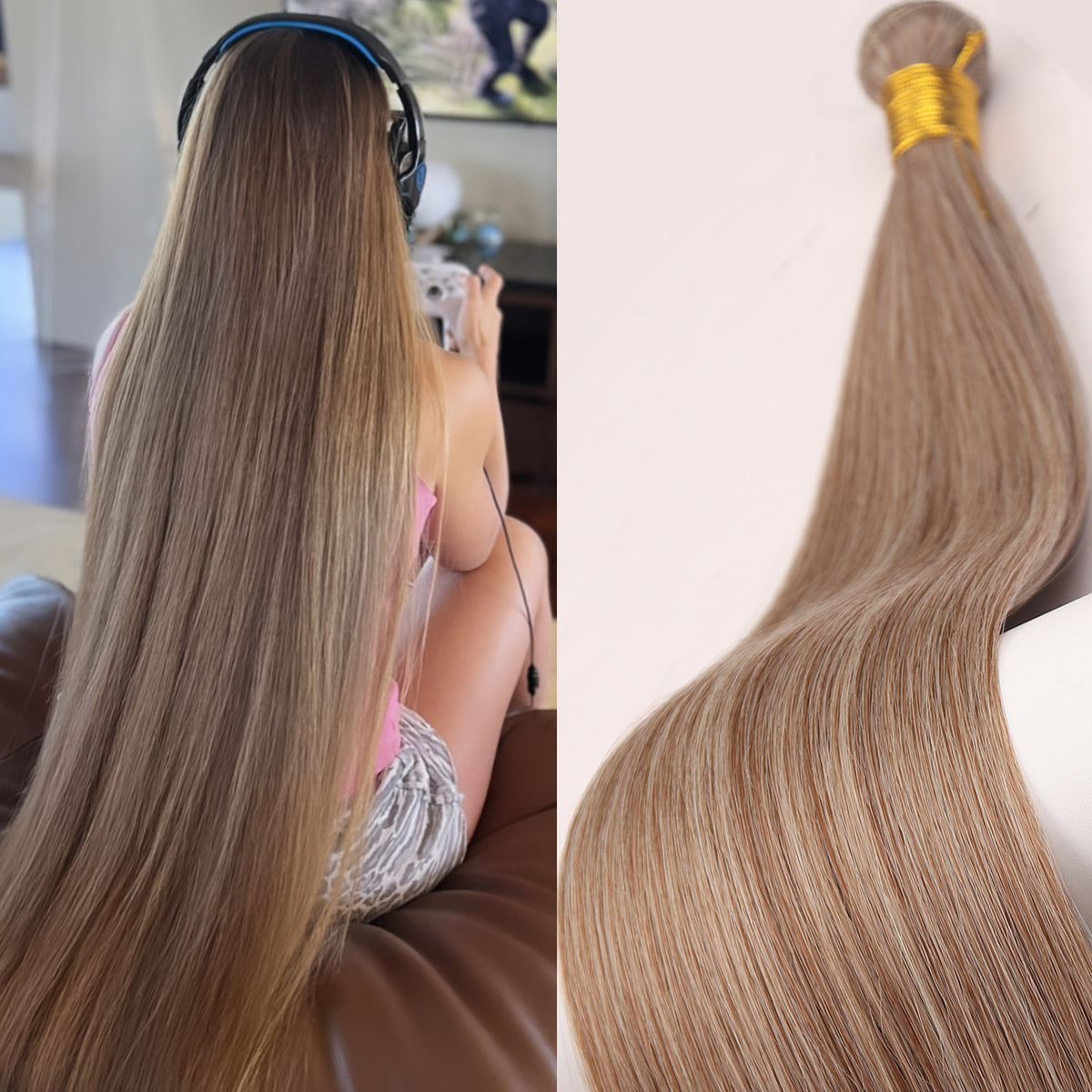 36-inch synthetic hair wig