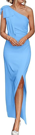One Shoulder Evening Banquet Dress