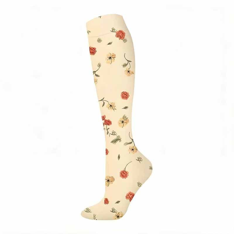 Plant Print Compression Sports Socks
