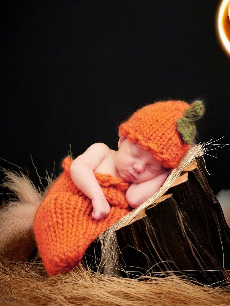 Baby Photo Cute Pumpkin Style Clothing Sleeping Bag Children Photo Clothes
