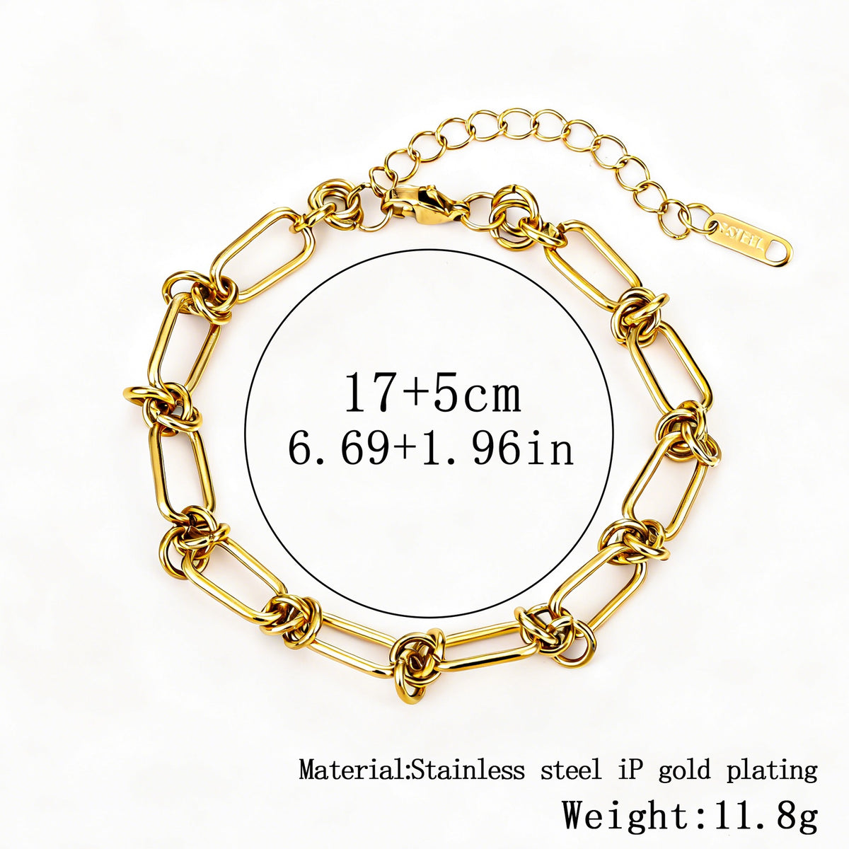 316L Titanium Steel Bracelet Waterproof Hypoallergenic Gold Plated Chain Jewelry for Men Women Unisex Fashion Accessories