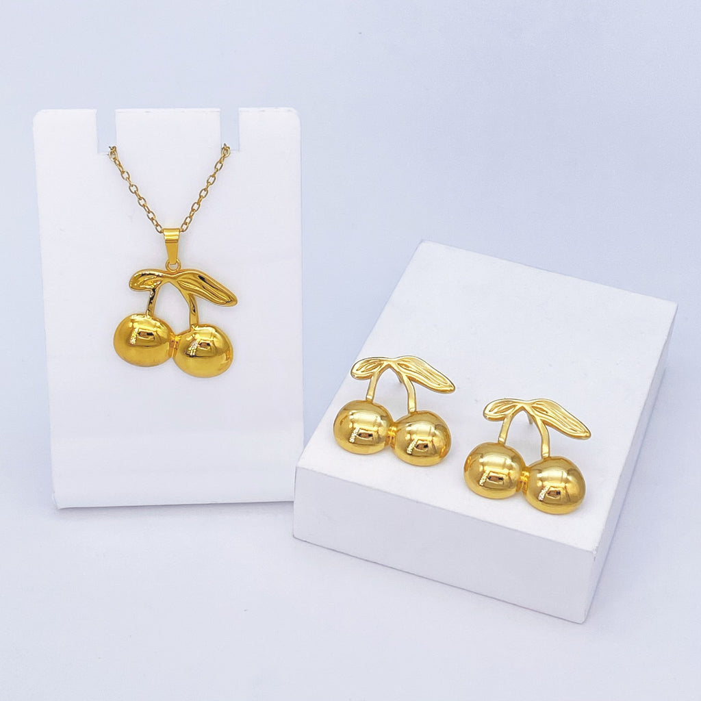 Stainless Steel Earrings and Necklace