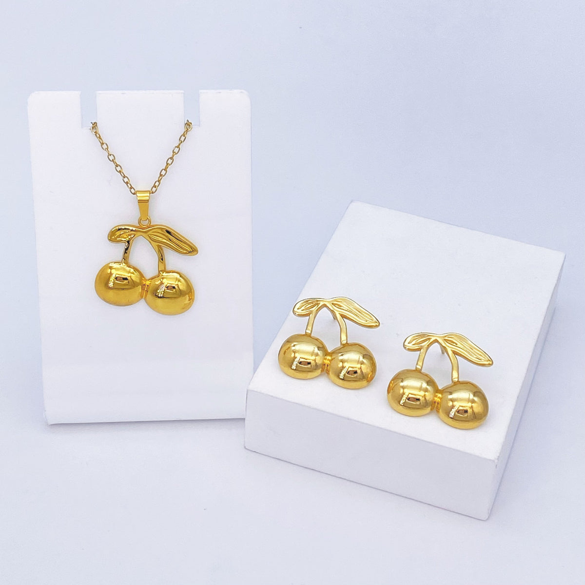 Stainless Steel Earrings and Necklace