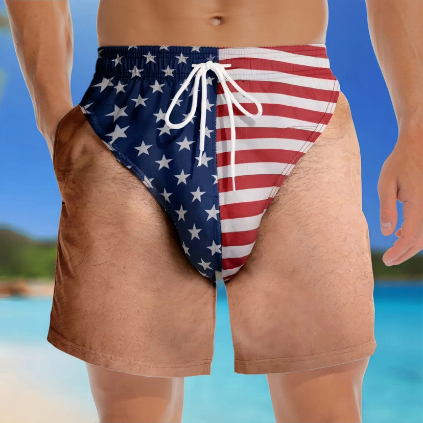 Mens Loose Breathable Beach Shorts