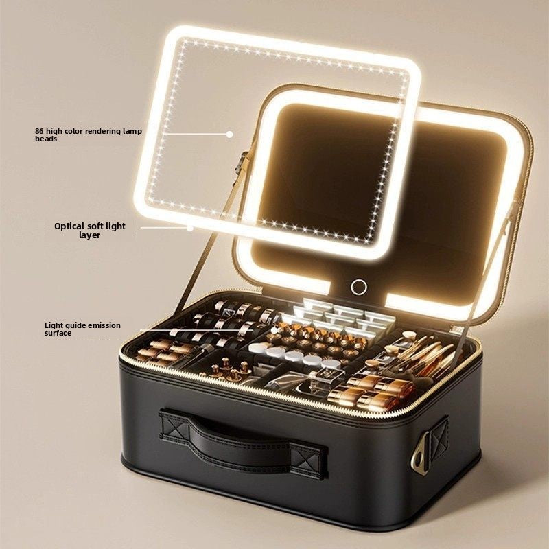 Cosmetic Organizer with LED Mirror