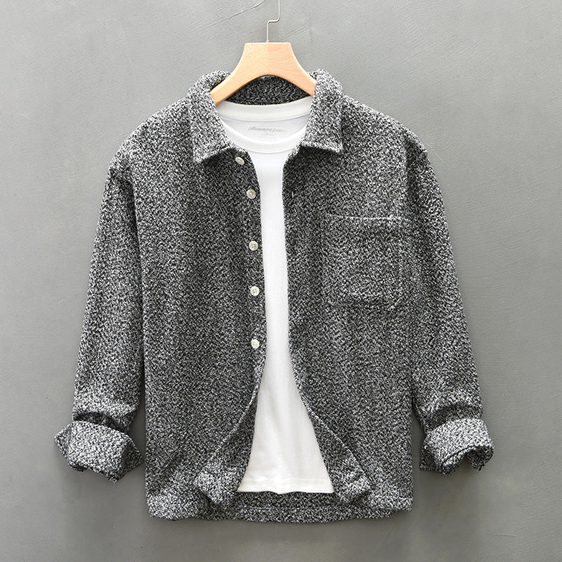Men's Autumn New Lapel Long Sleeve Casual Shirt