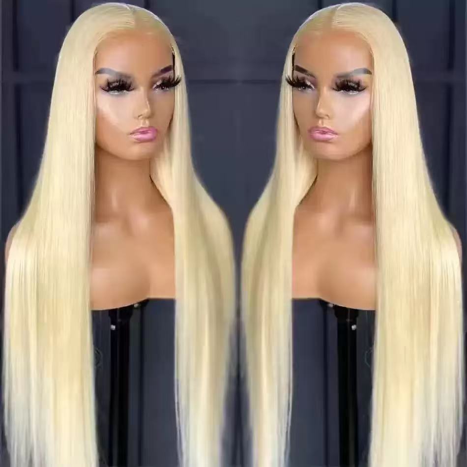 Long Straight Synthetic Hair Wig with Front Lace