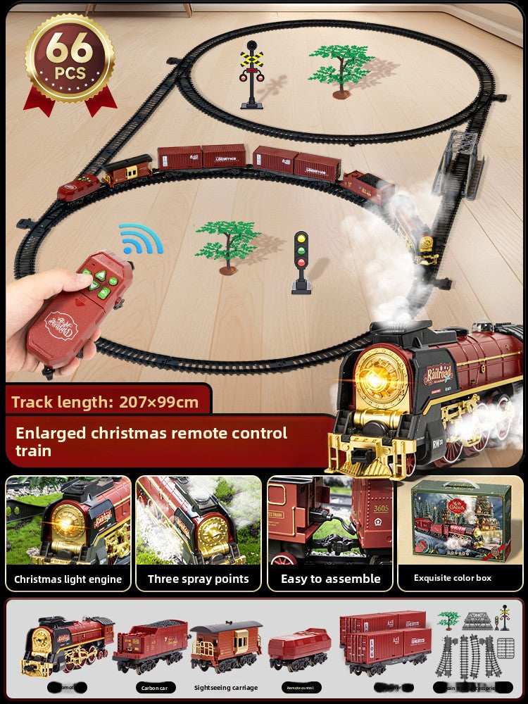 Christmas electric remote control train toy