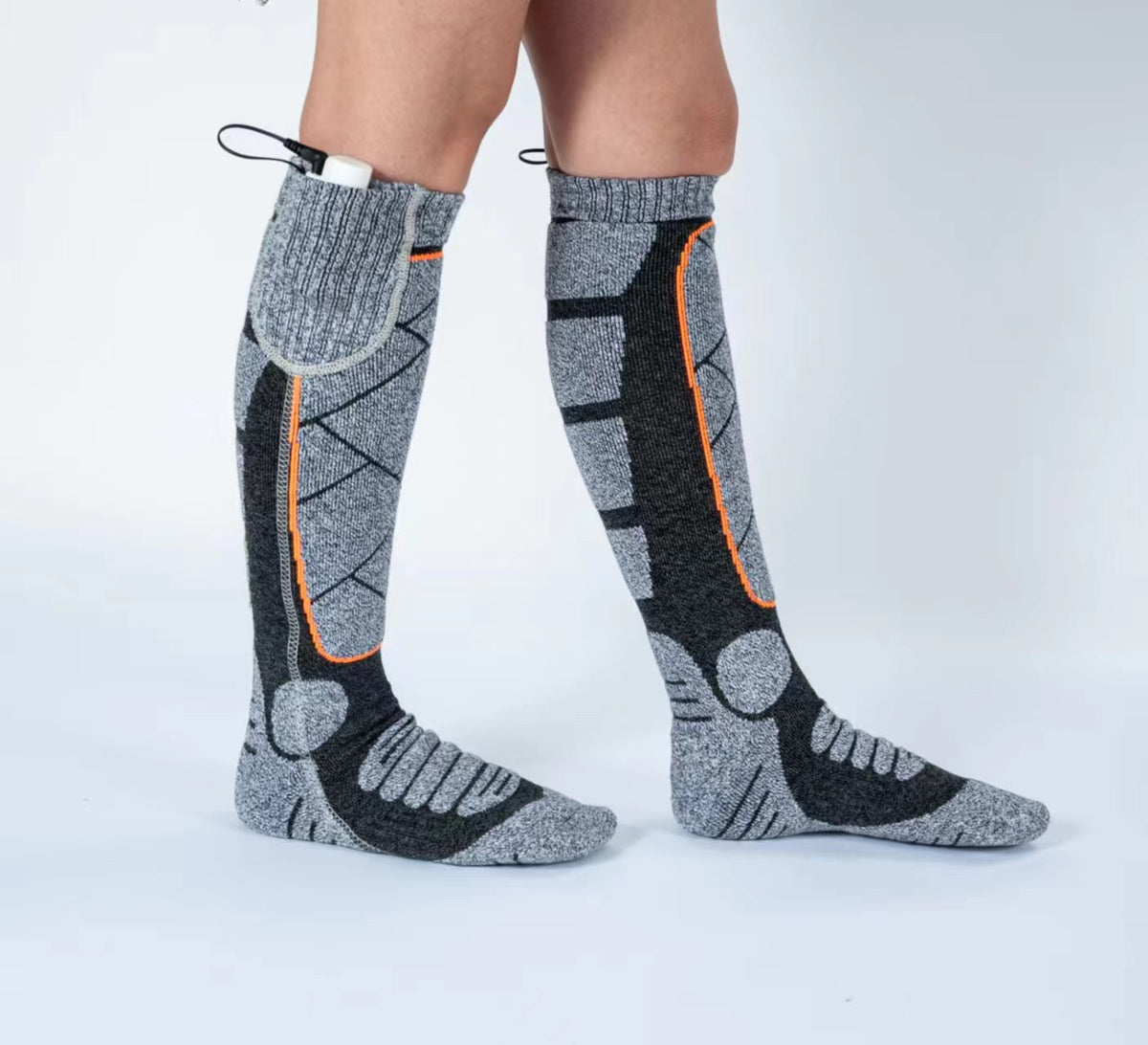 USB Charging Heating Socks Winter Thermal Electric Socks