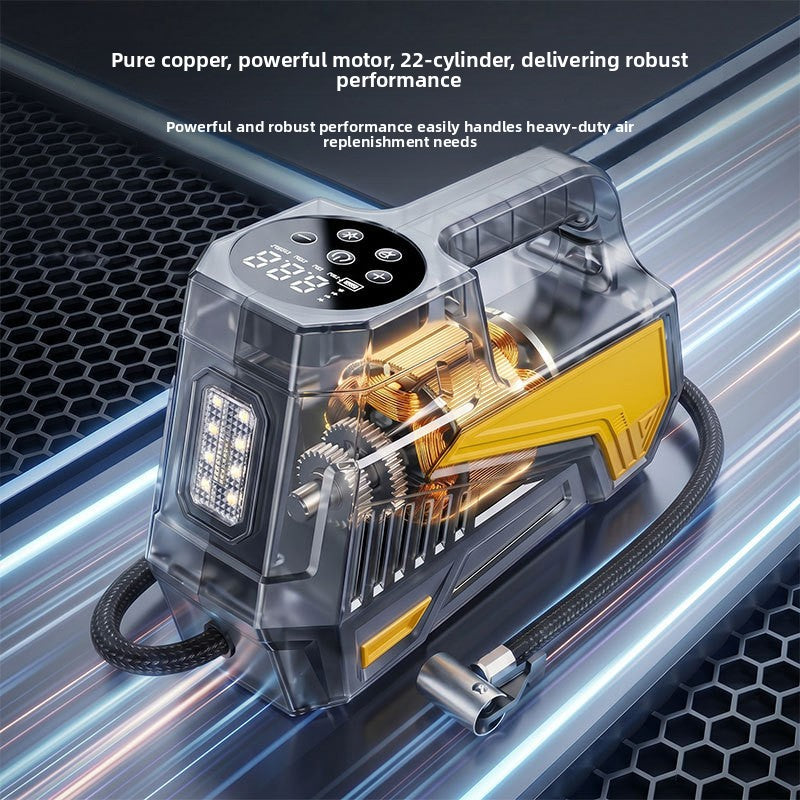 Portable Car Tire Pump with Digital Display
