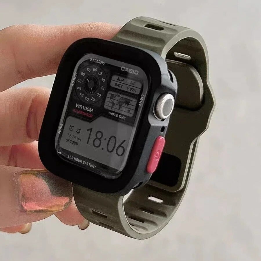 Apple Watch Silicone Strap and Protective Case