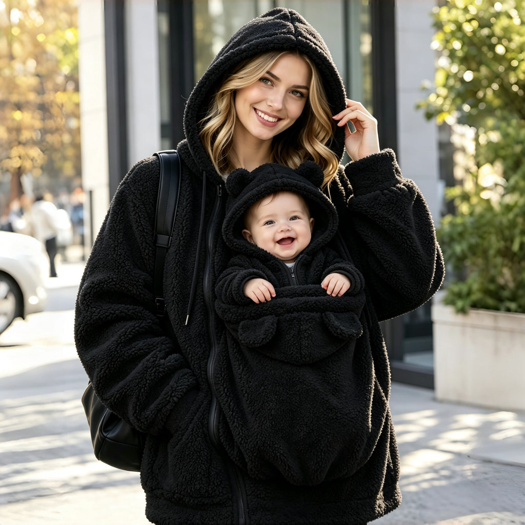Kangaroo Mother Child Fleece Sweatshirt