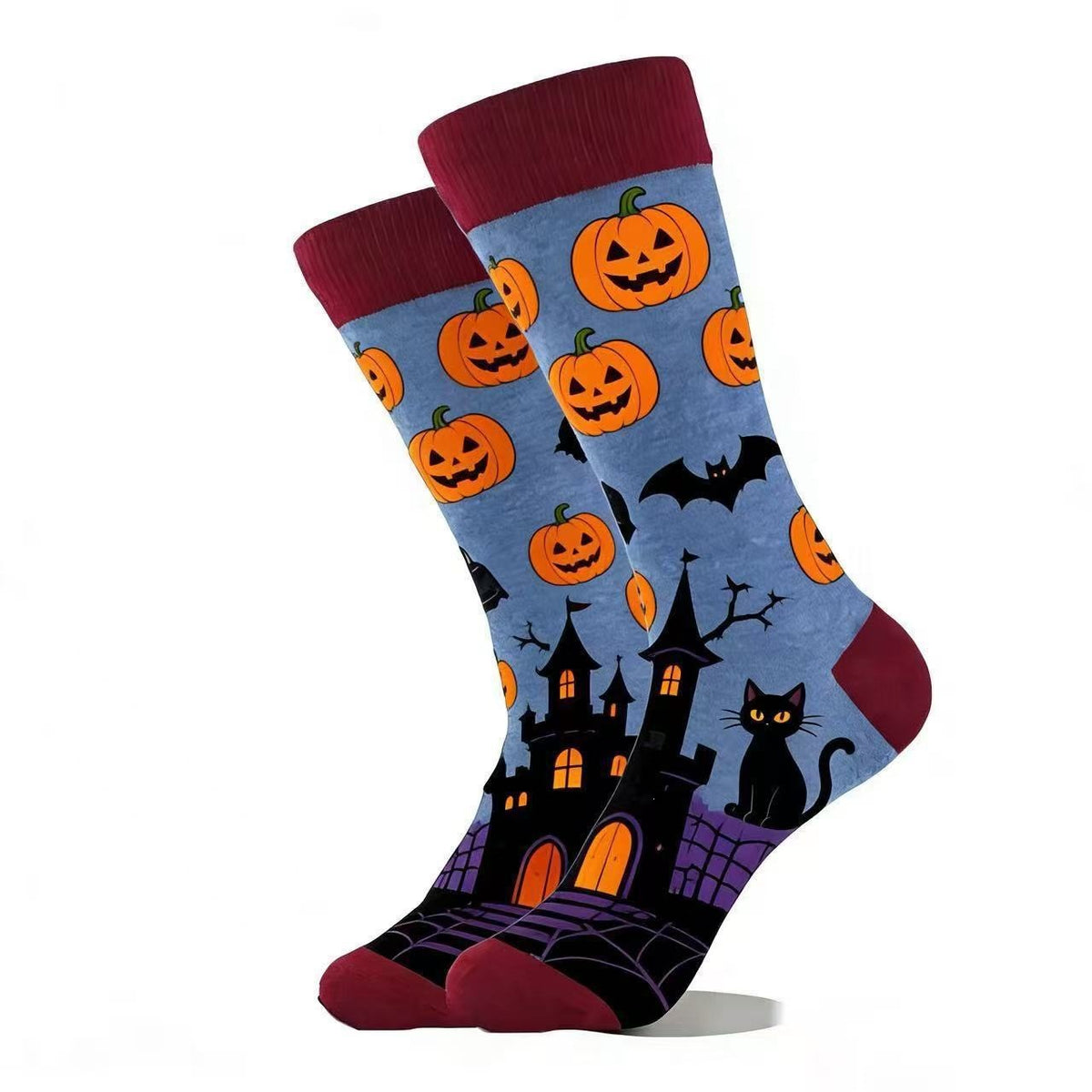 Halloween Themed Mid-Calf Cotton Socks