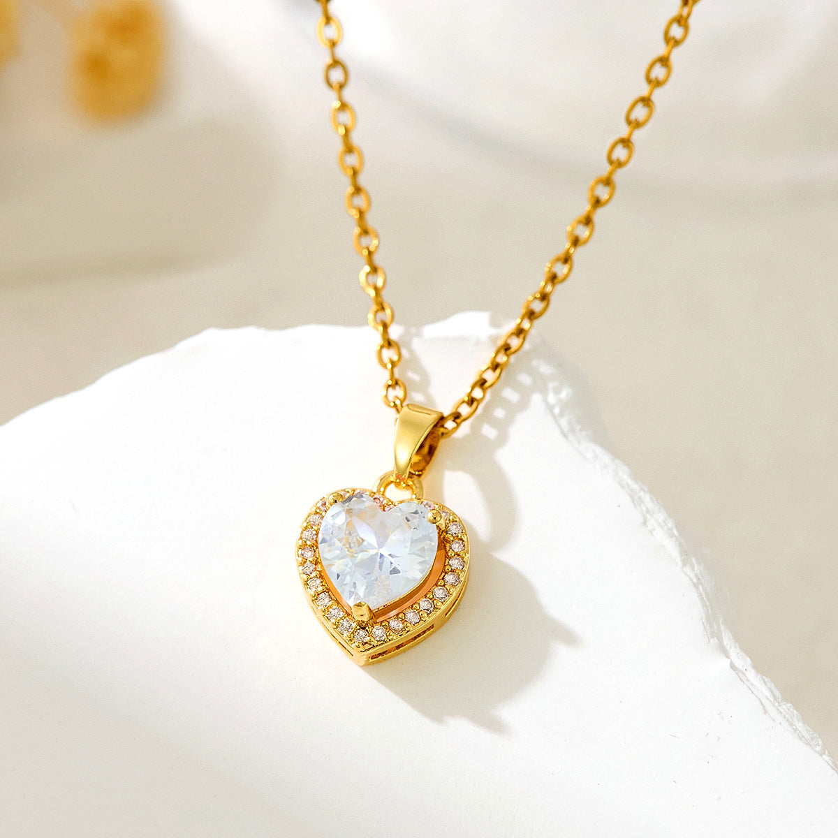 Heart Shape Zircon Necklace