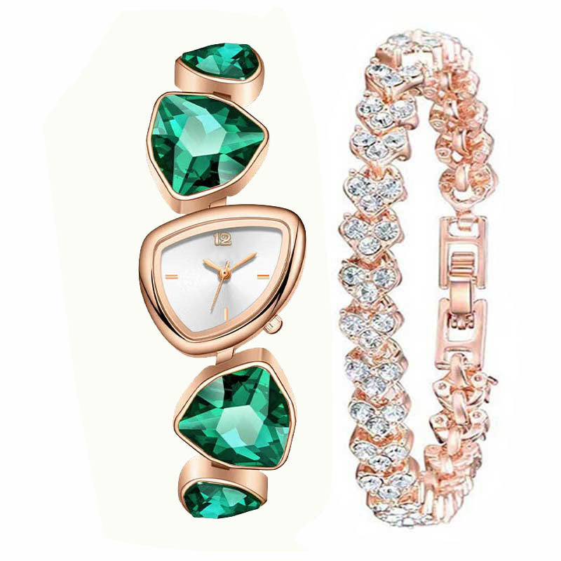 Women's Diamond Accent Quartz Watch with Metal Bracelet