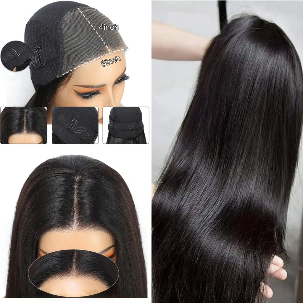 Long Straight Human Hair Wig