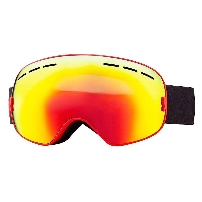 Double-Layer Spherical Ski Goggles with Myopia Insert Windproof Protection