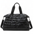 Glossy Quilted Travel Duffel Bag