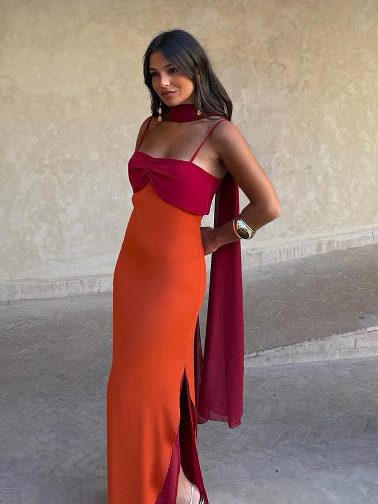 Figure-hugging halter dress