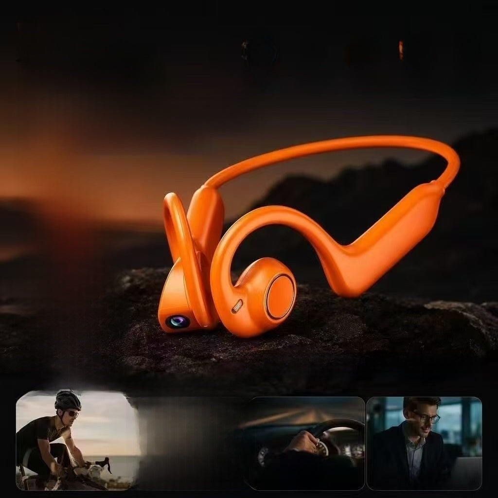 Smart Bone Conduction Bluetooth Headset with Camera