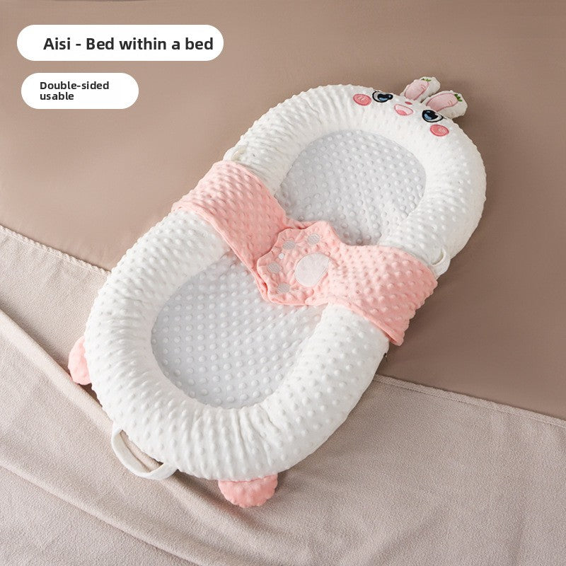 Baby Anti-Jump Soothing Bed with Slope Pad