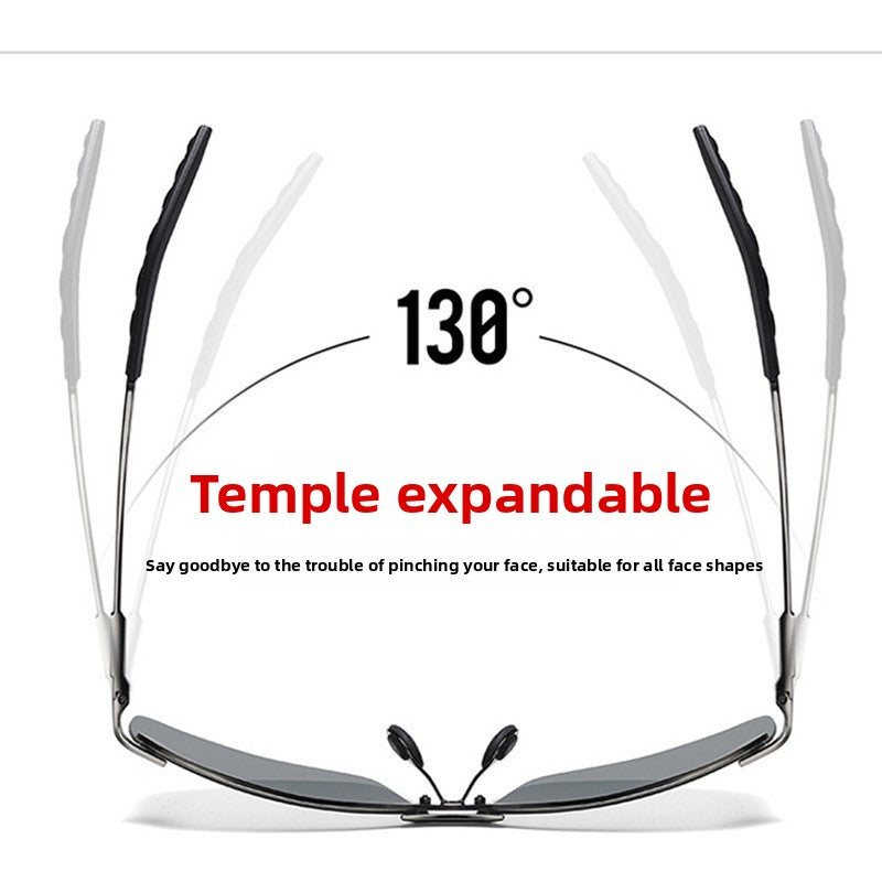Polarized Photochromic Half Frame Sunglasses