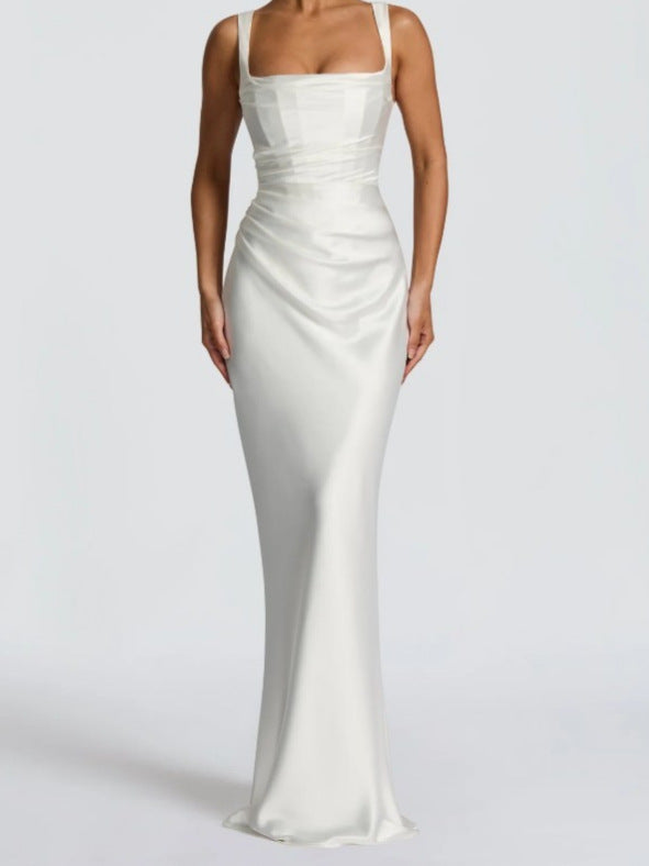 Elegant Halter Neck Fishtail Evening Gown