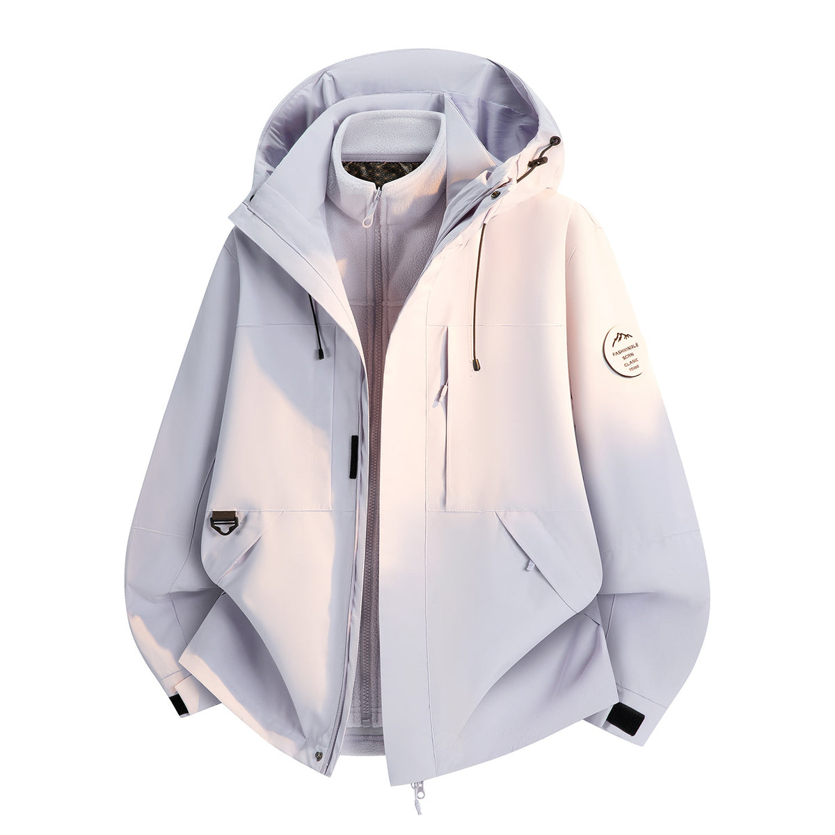 Unisex 3-in-1 Windproof Waterproof Outdoor Hiking Skiing Jacket