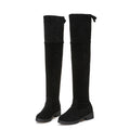 Womens Suede Over-The-Knee Boots with Cotton Lining
