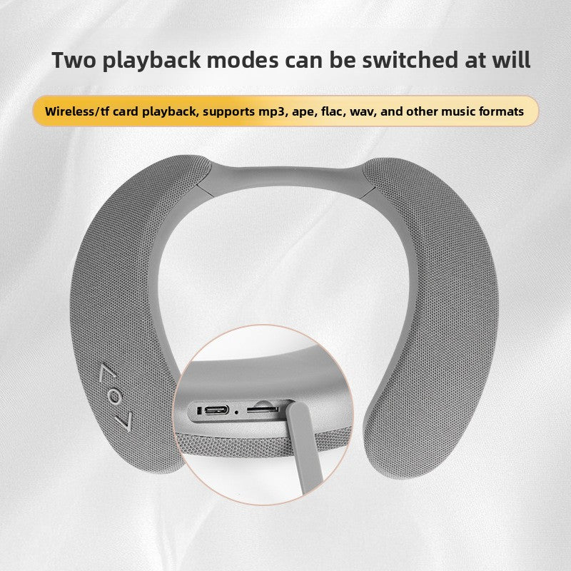 Wireless Neckband Bluetooth Speaker with Dual Speakers