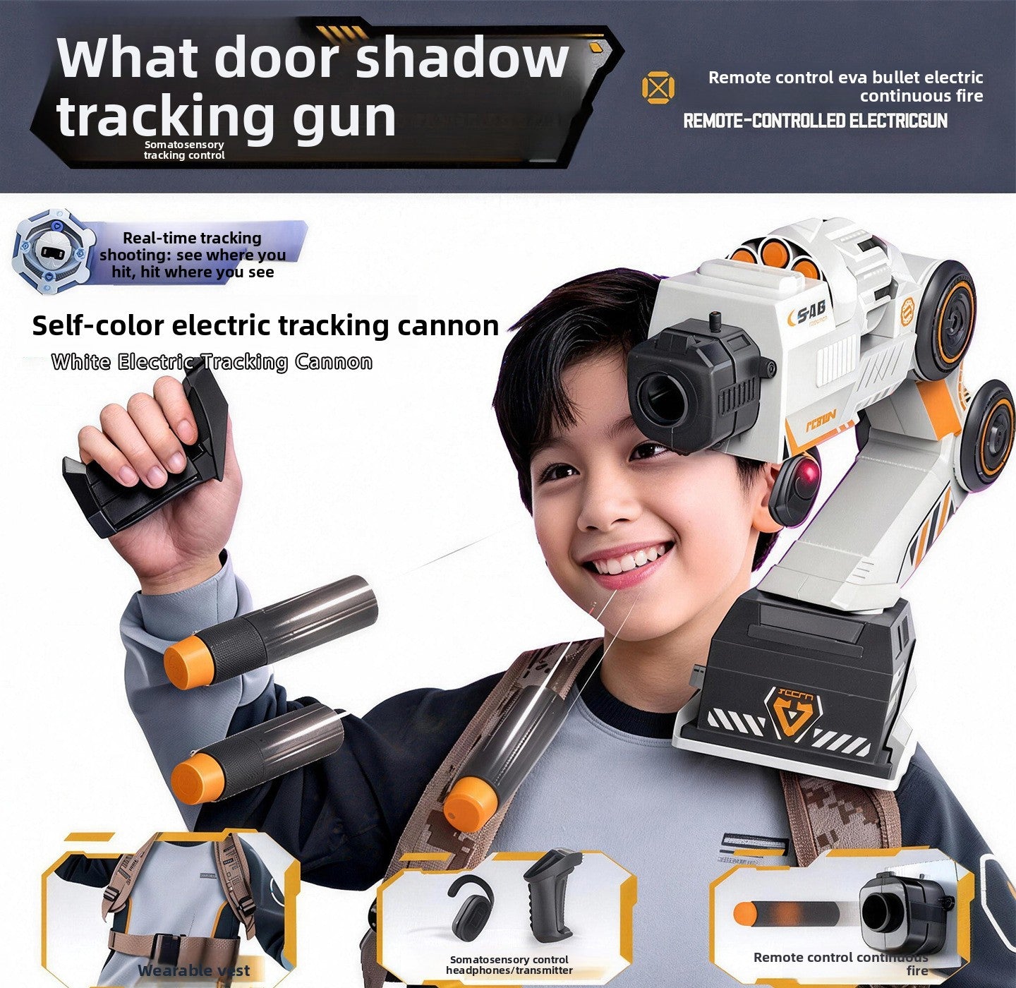 Boy's Shoulder Cannon Soft Bullet Toy Gun