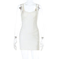 Elegant Lace Fishbone Waist Dress