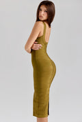 Bandage U-Neck Bodycon Dress