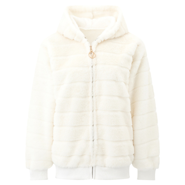 Women's Plush Stand Collar Zip Up Fleece Sweatshirt