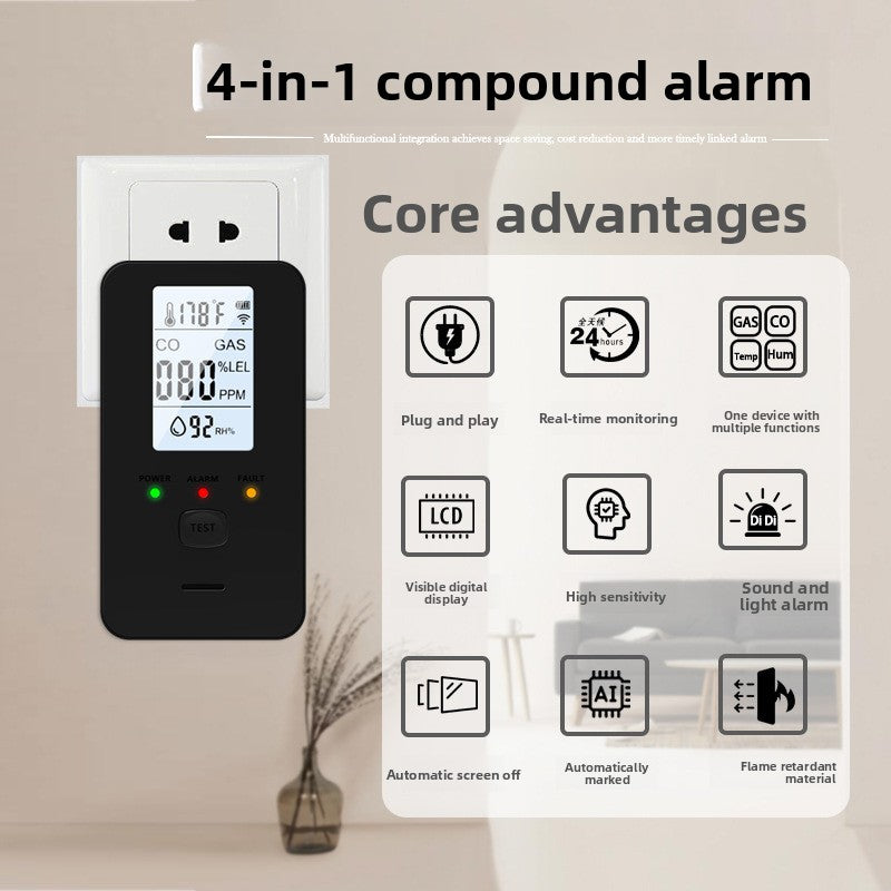 4-in-1 Gas Carbon Monoxide Smoke Detector