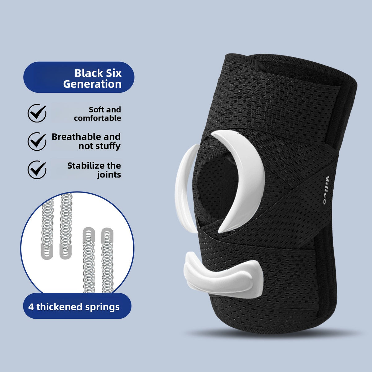 Breathable Sports Knee Pads with Spring Support