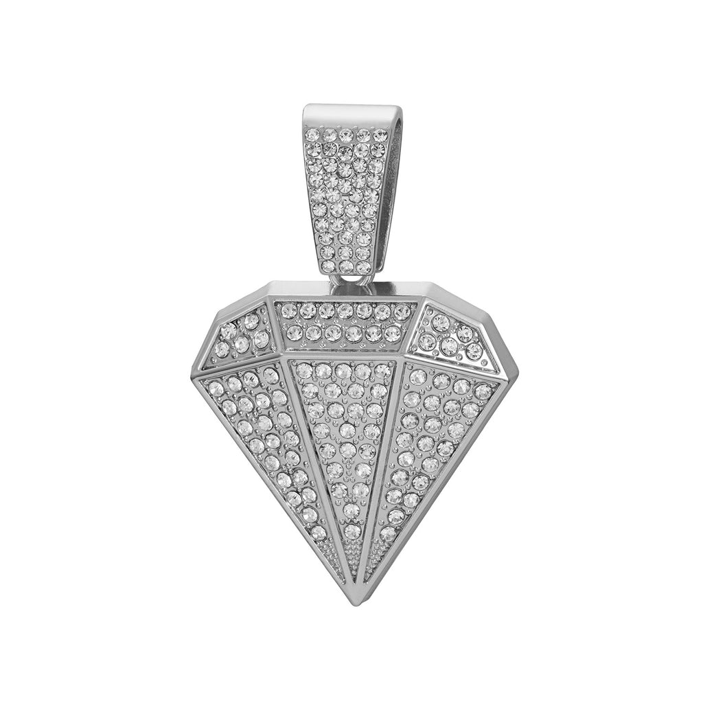 Double Layer Diamond Pendant Necklace