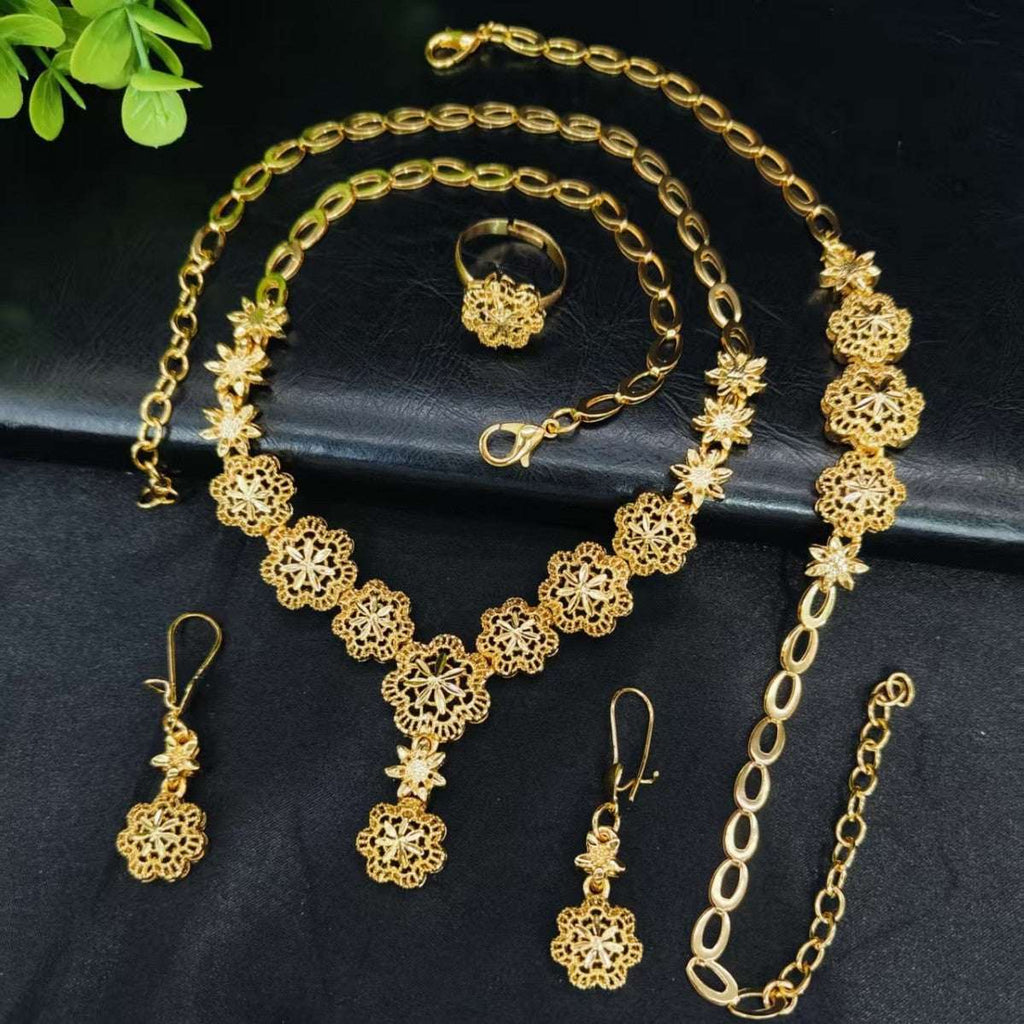 Floral Necklace and Earrings
