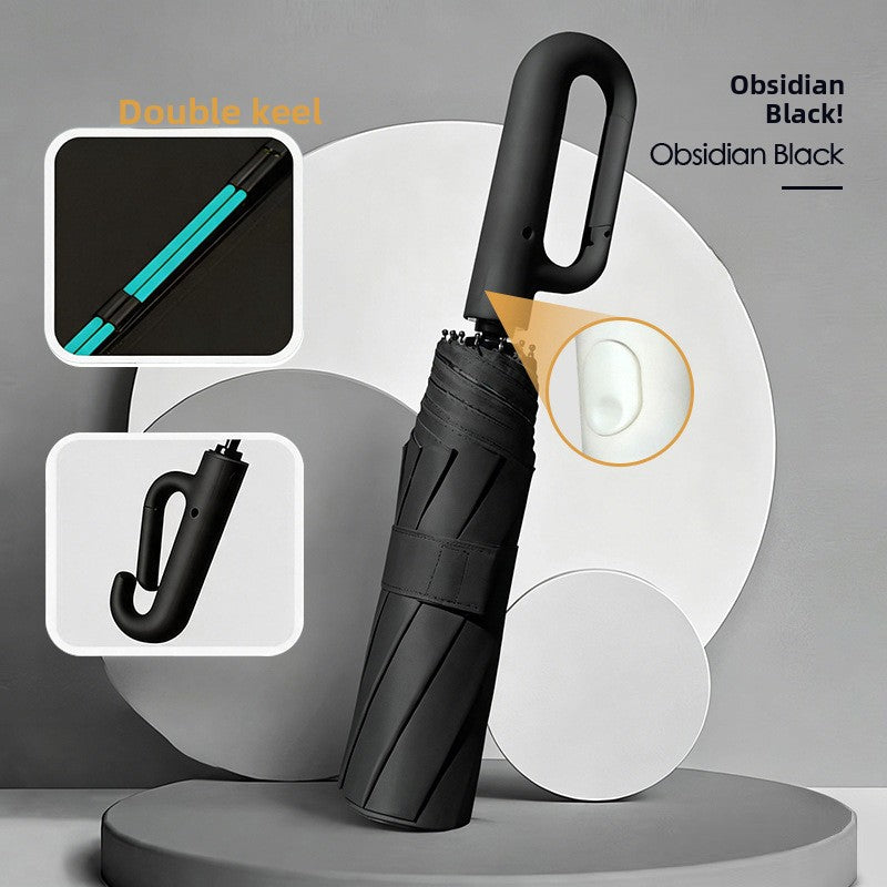 Fully Automatic Umbrella with Ring Handle