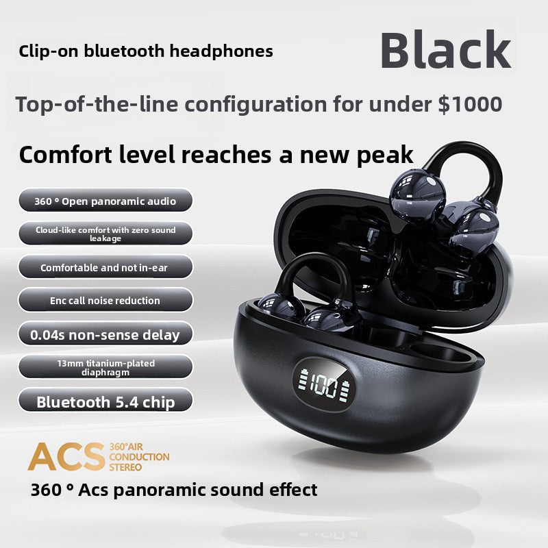 Ear clip wireless headphones