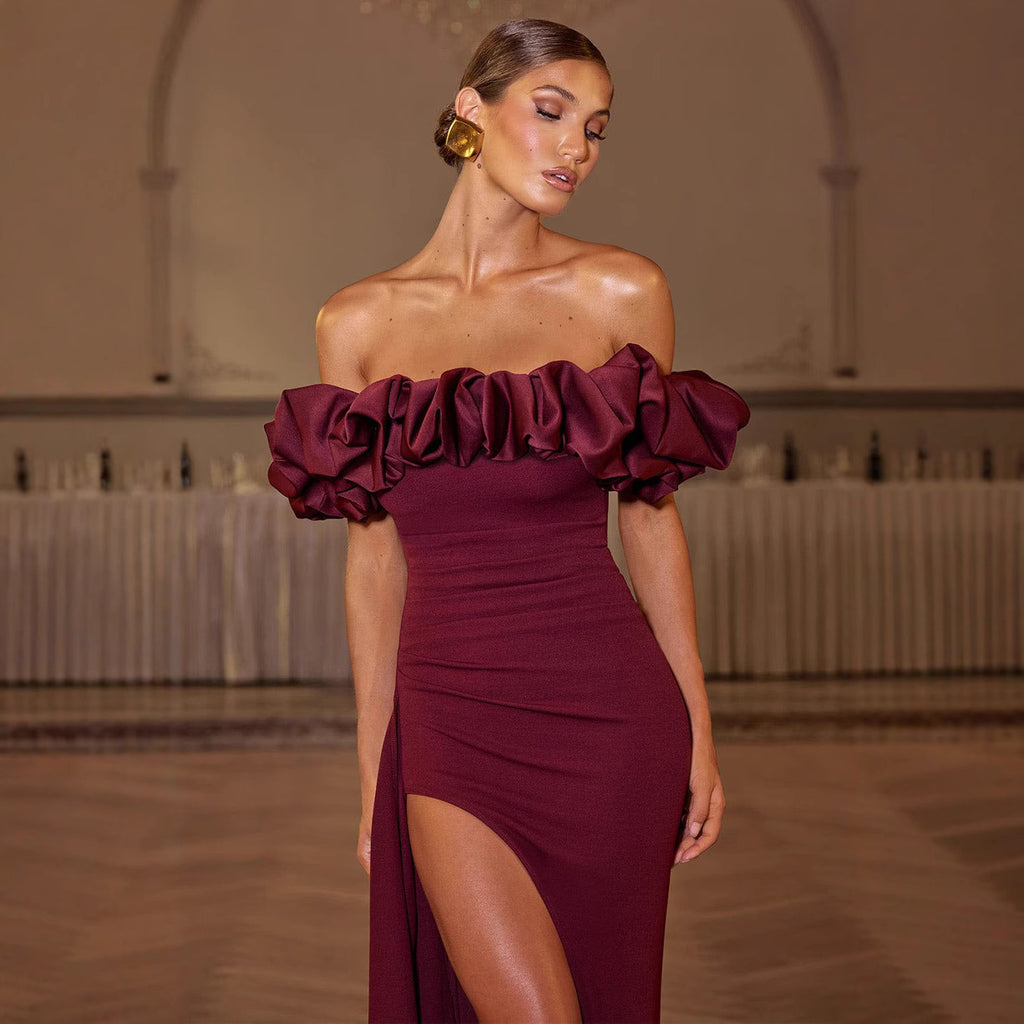Off-shoulder Fishtail Long Dress