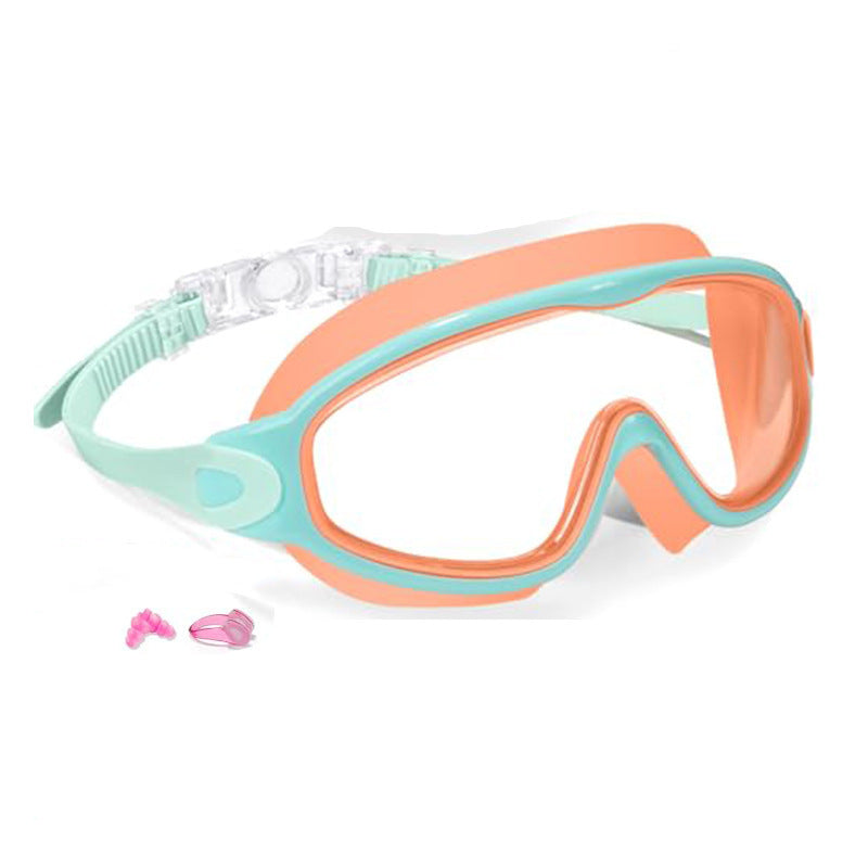 Childrens Anti-Fog Swimming Goggles with Nose Cover