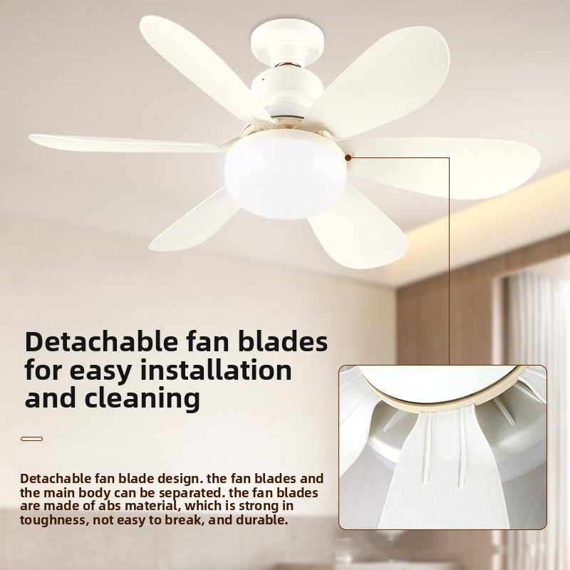Six-blade floral ceiling fan