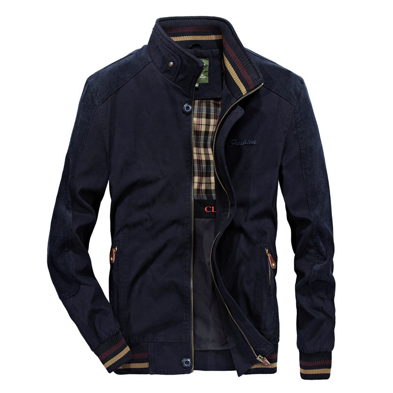 Mens Stand Collar Casual Jacket