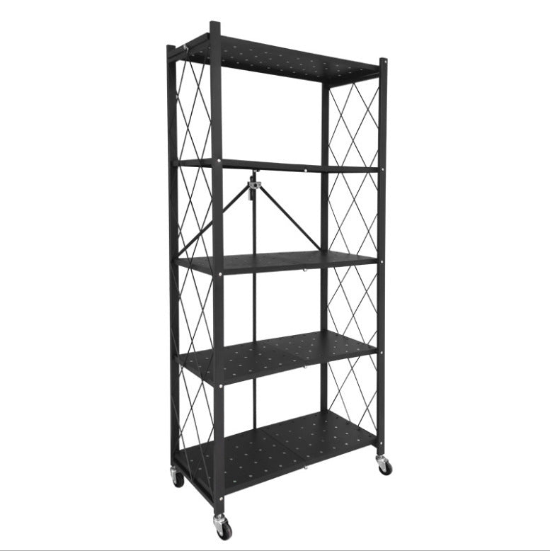 Foldable Kitchen Storage Rack with Wheels