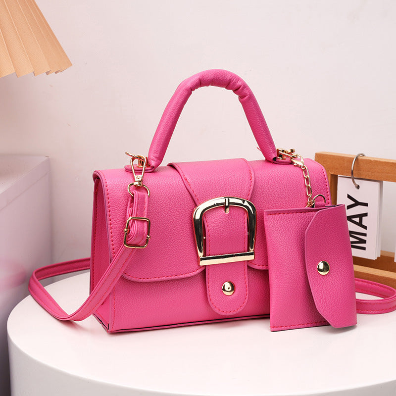 Retro Candy Color Square Crossbody Bag